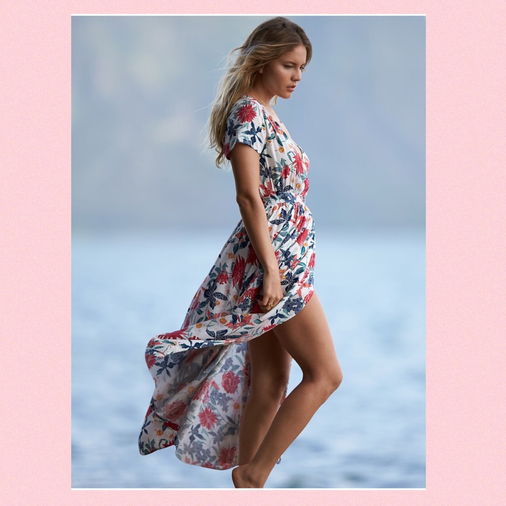 Colourful Roxy Maxi Dress/beach dress